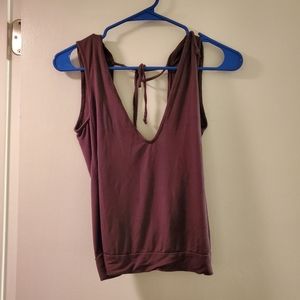 UO LUX purple backless tank top